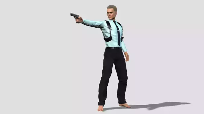 Realistic Police Officer 3D Character