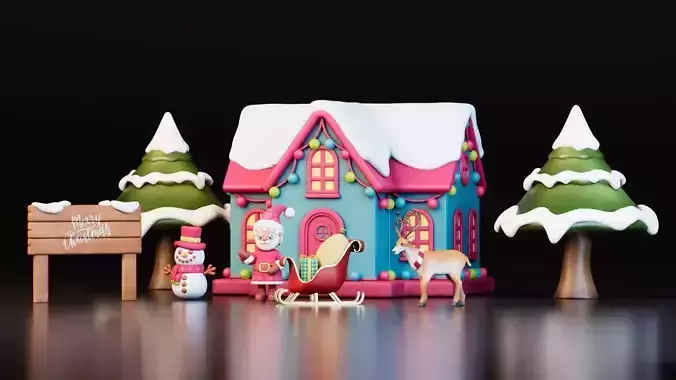 Christmas Cartoon Village