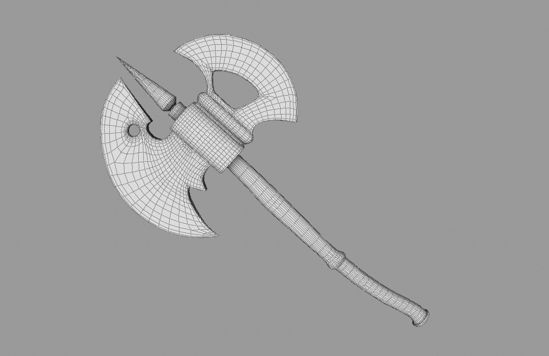 A for Axe Free 3D model_2