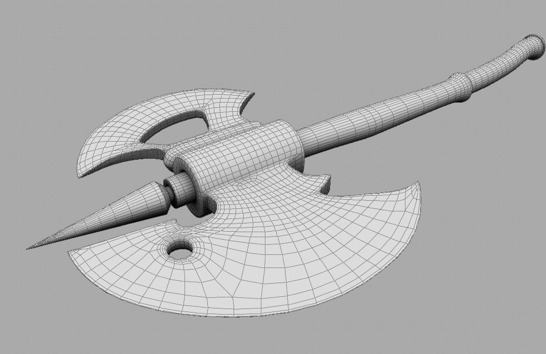 A for Axe Free 3D model_1