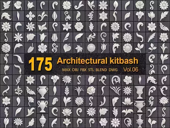 175 ARCHITECTURAL KITBASH - VOL 06 3D model