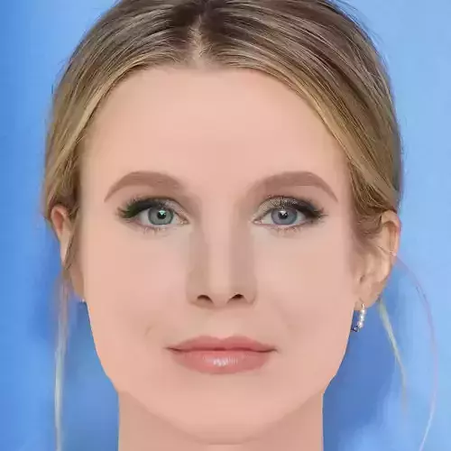 Kristen Bell Head - No Hair - Low poly head for game