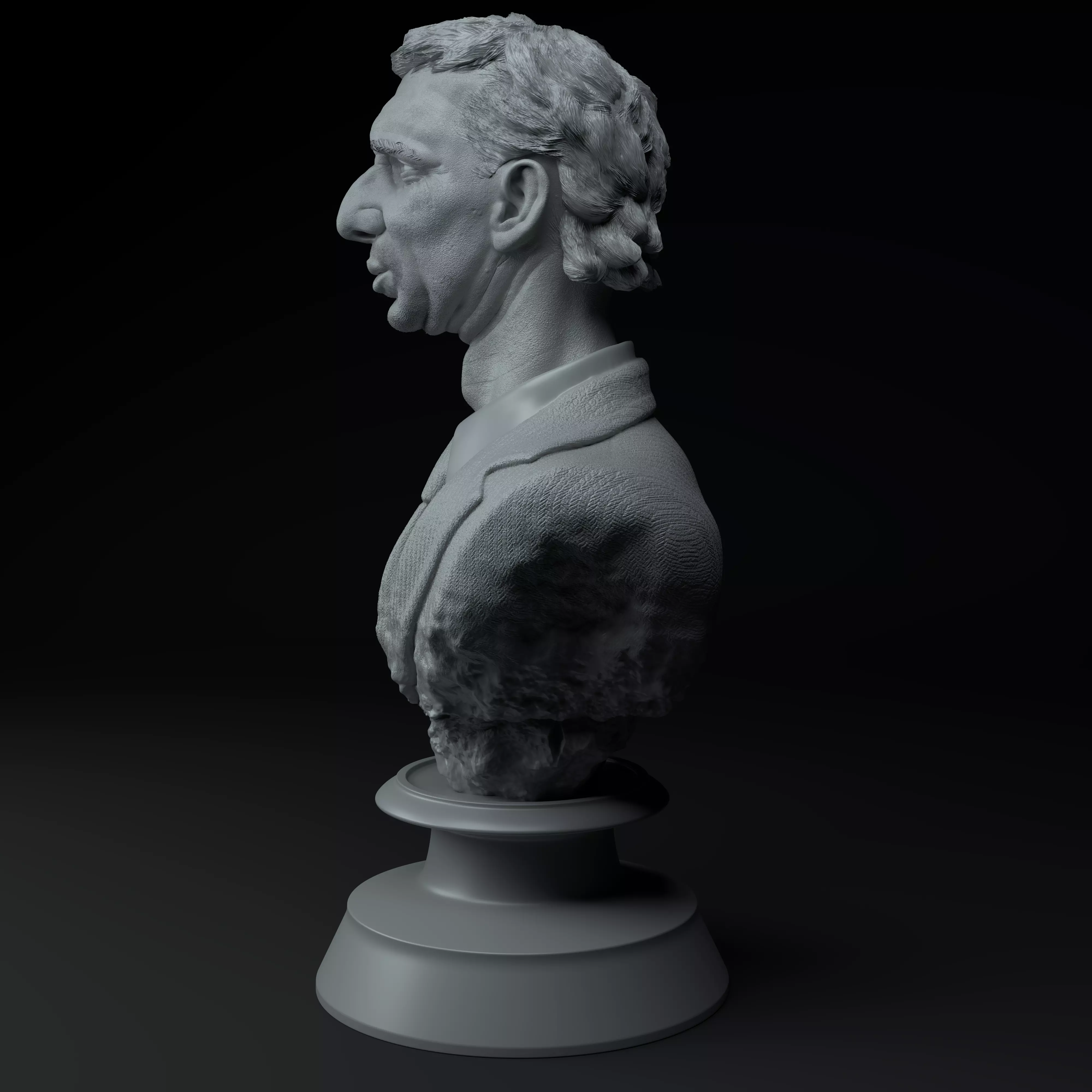 Carlos Bilardo Premium 3D Bust STL 3D model_2