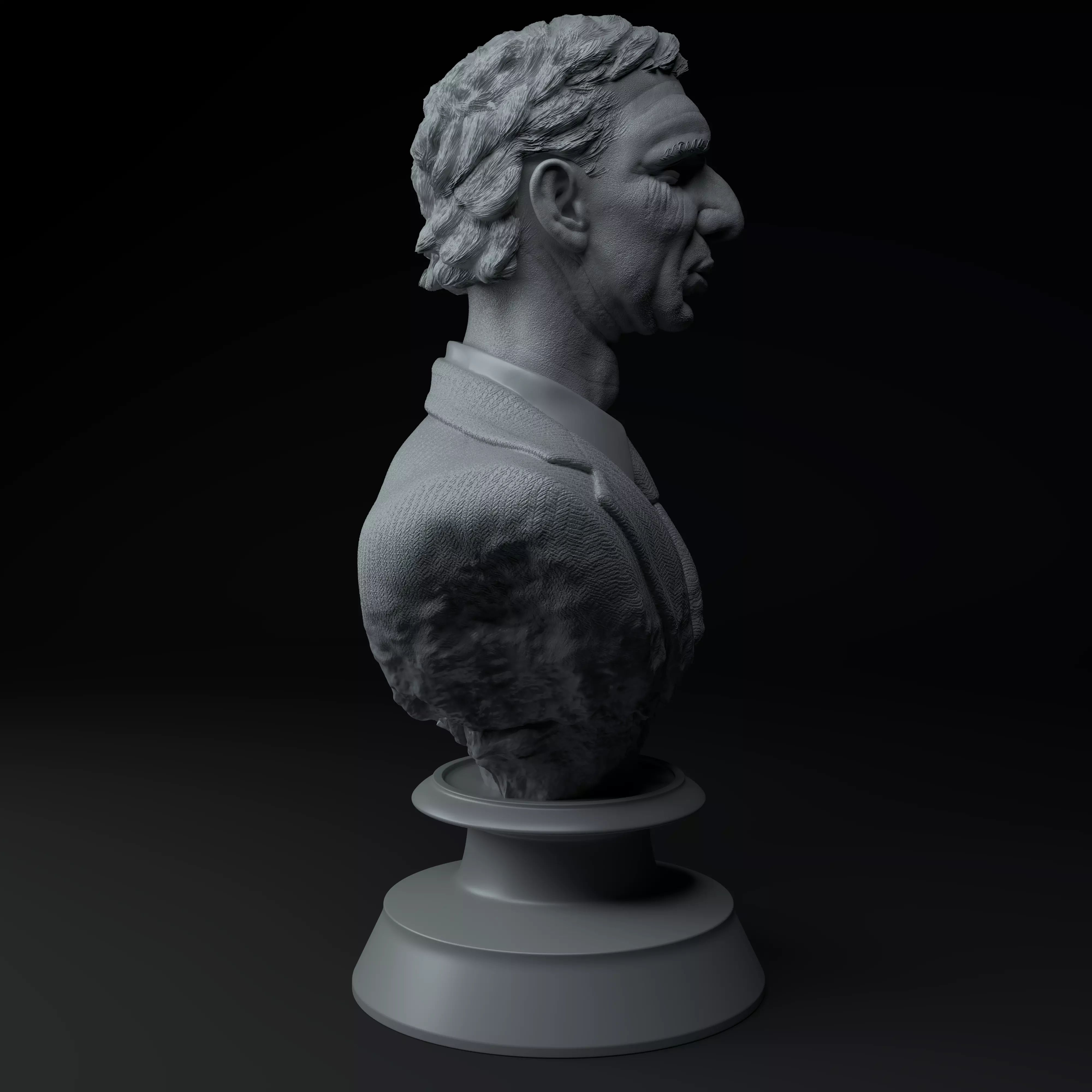 Carlos Bilardo Premium 3D Bust STL 3D model_6