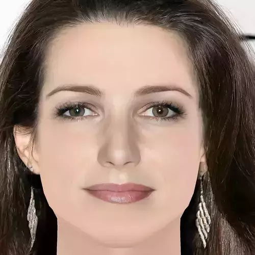 Kristin Davis Head - No Hair - Low poly head for game