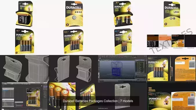 Duracell Batteries Packages Collection