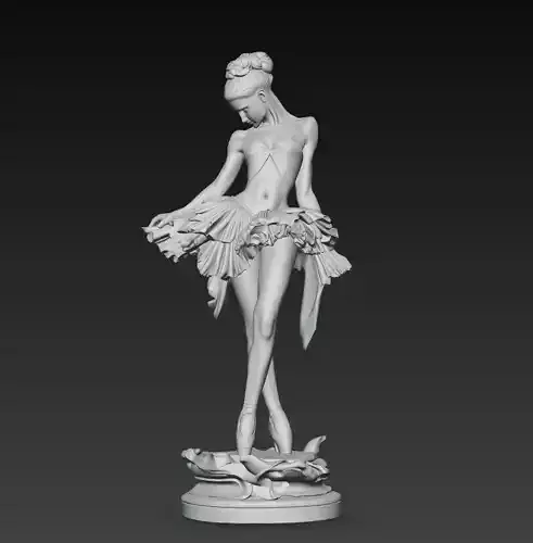 Elegant Ballerina Statue - Graceful Ballet Dancer Art Sculpture