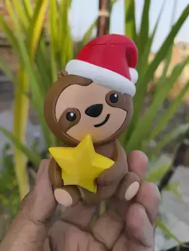 Christmas Special - Cute little Sloth 3D print model