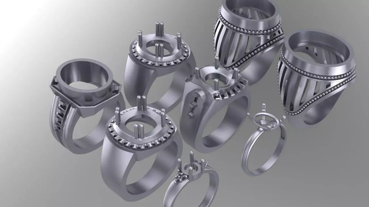 All mixed rings 3D print model_1