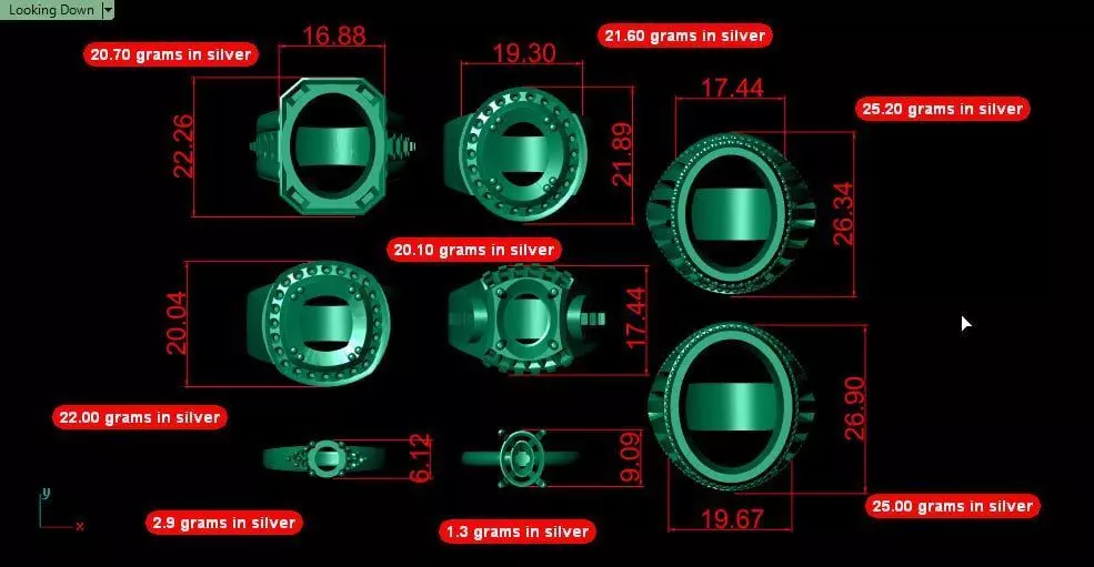 All mixed rings 3D print model_4