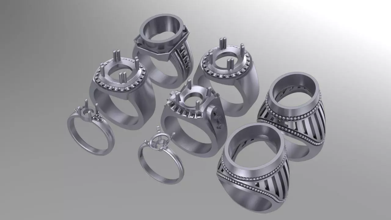 All mixed rings 3D print model_0