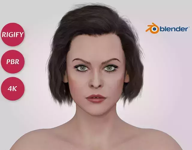 Milla Jovovich - Sexy Nude MILF Hot Woman - Textured Bob Hair