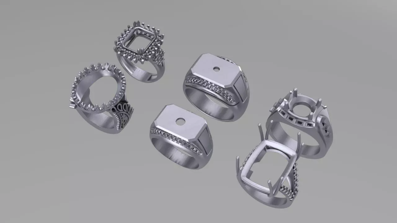 All mixed rings 3 3D print model_0
