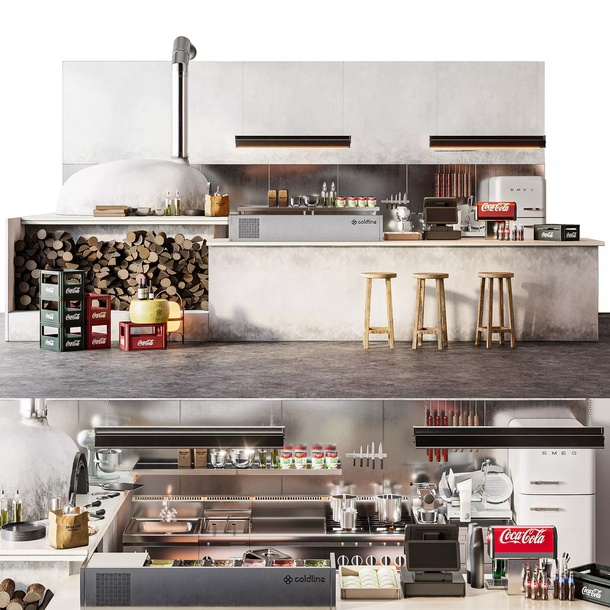 Pizzeria Equipment 3D model