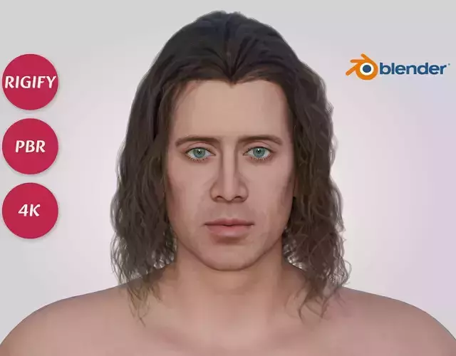 Nicolas Cage - American Celebrity Actor - Long Hair