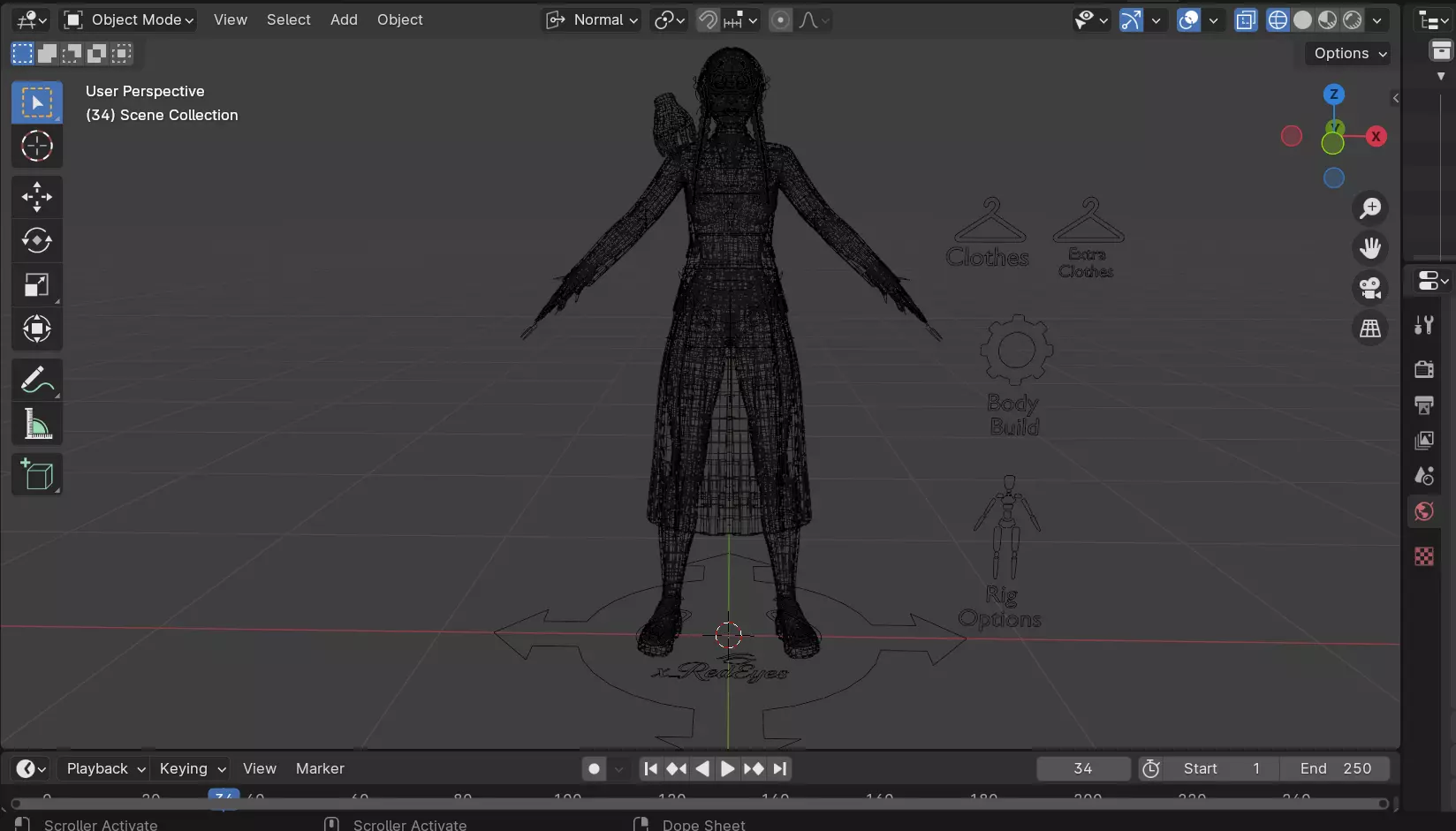 Wednesday Addams Low-poly 3D model_12