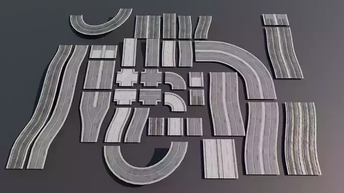 Modular Road Pack Extended Game Ready