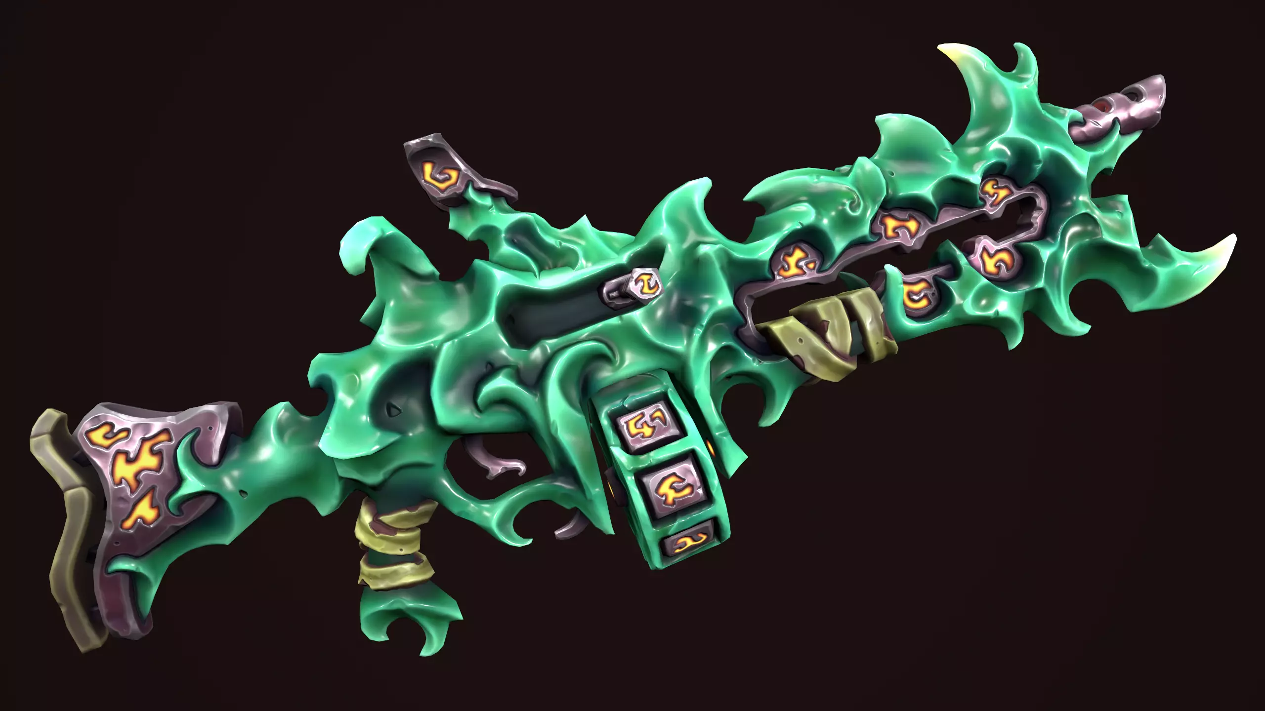 Rune assault rifle Free 3D model_3