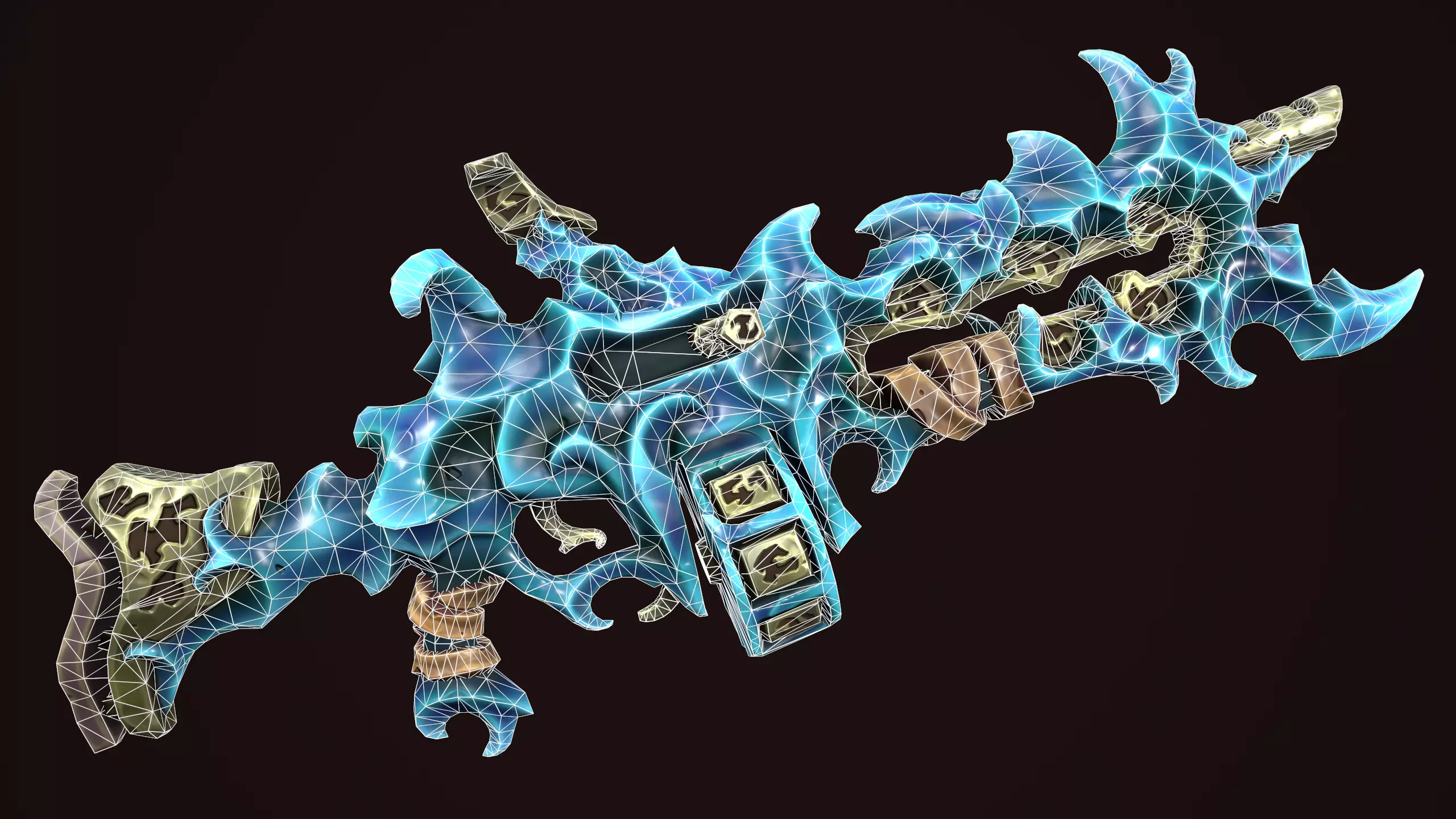 Rune assault rifle Free 3D model_1