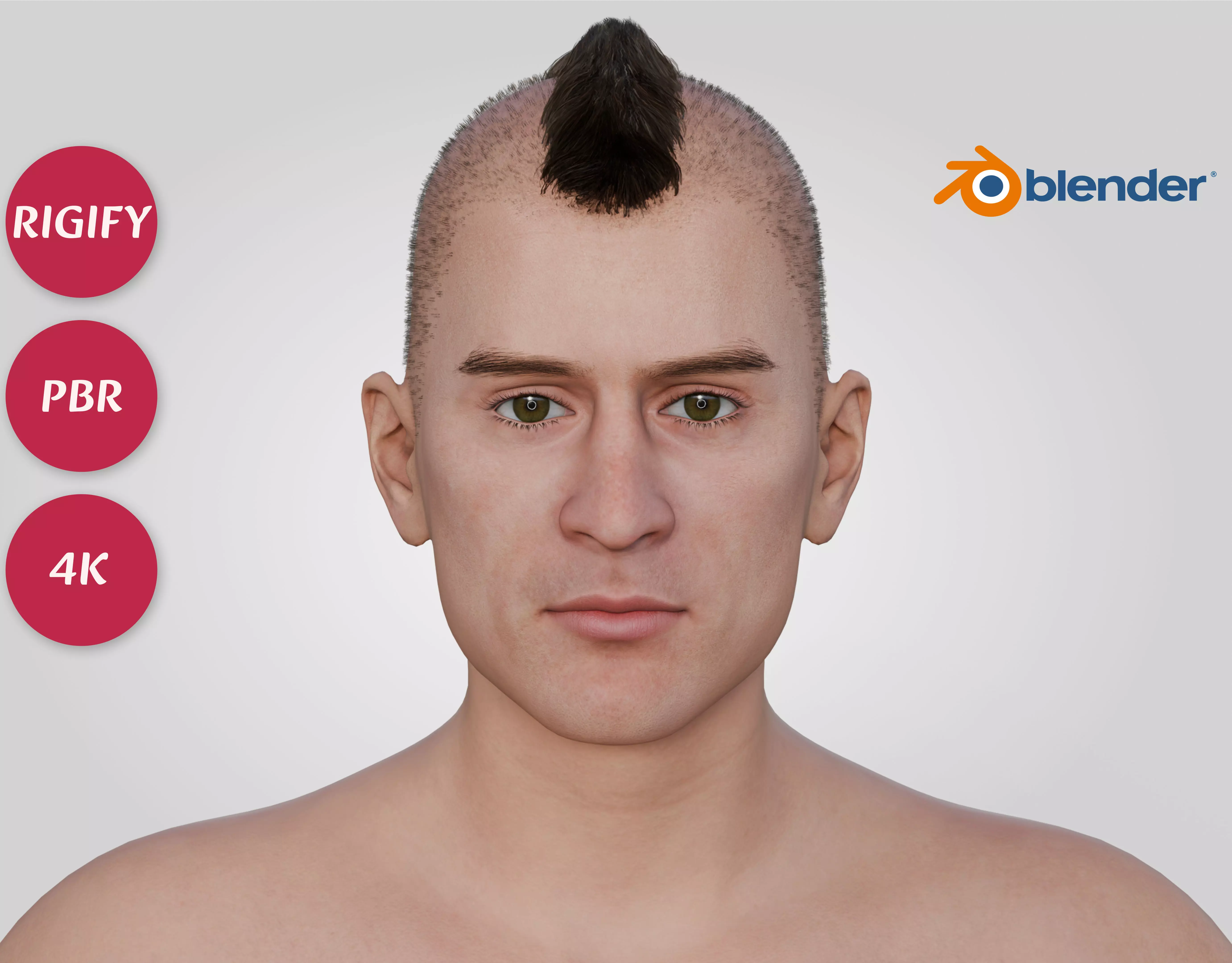 3D model Taxi Driver Travis Bickle - Young Robert De Niro - Mohawk