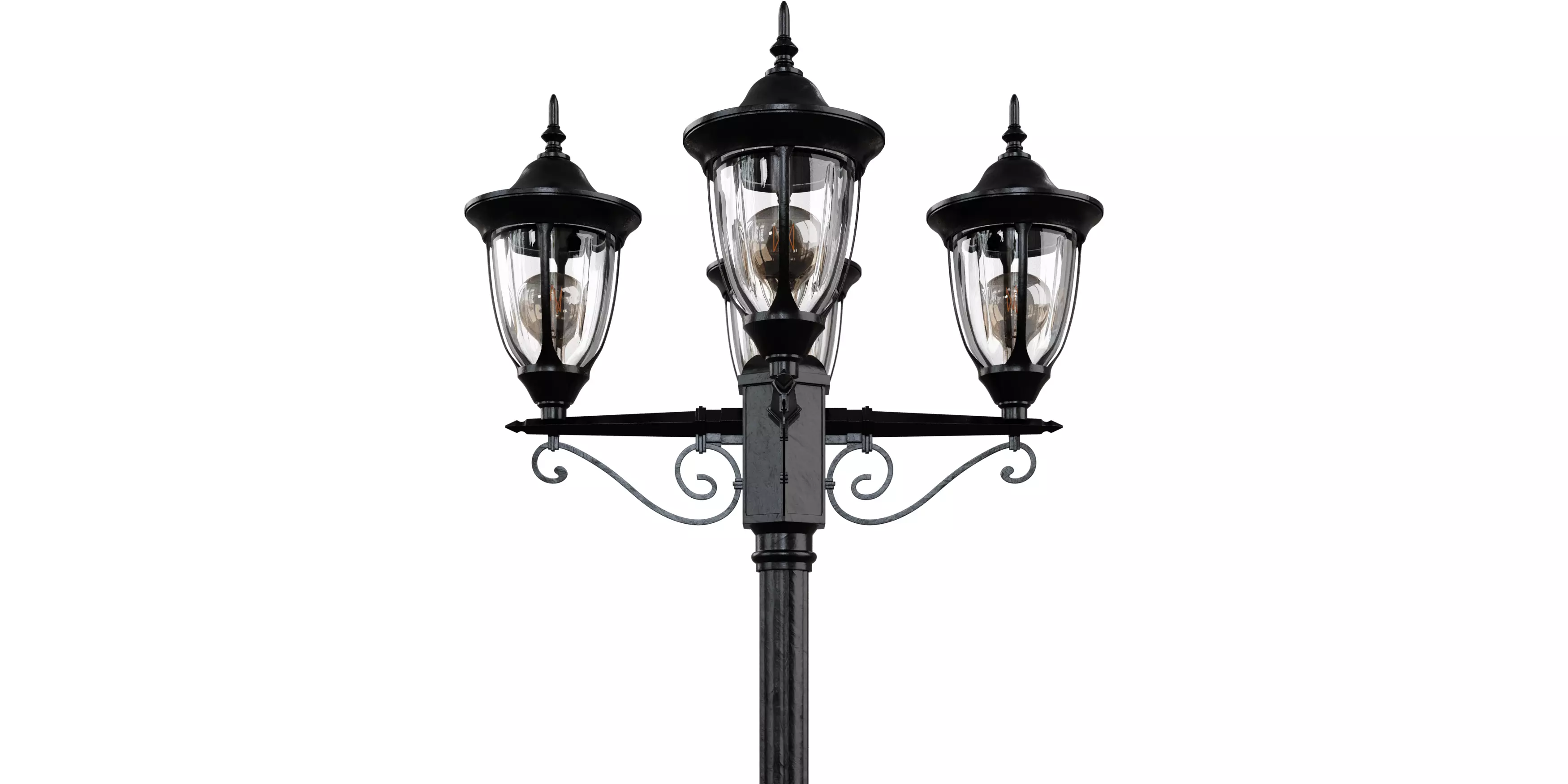 Vintage Quad Lantern 01 Free 3D model_3