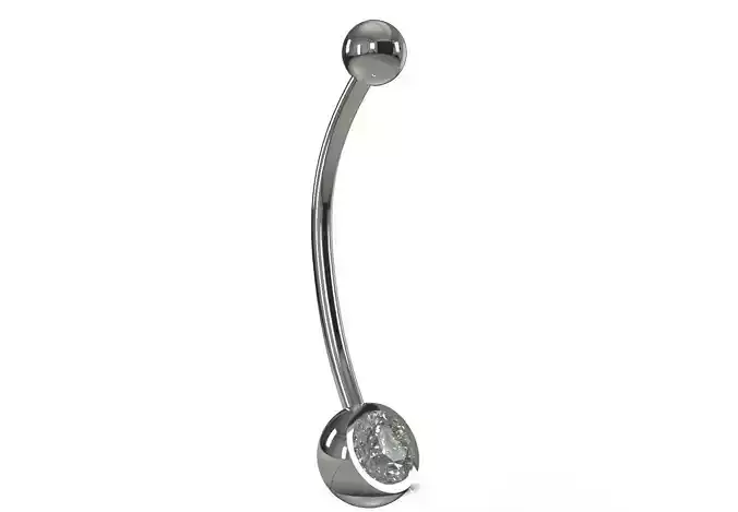 Luxurious and Fantasy Sparkle Navel STL 3D Piercing model p0003