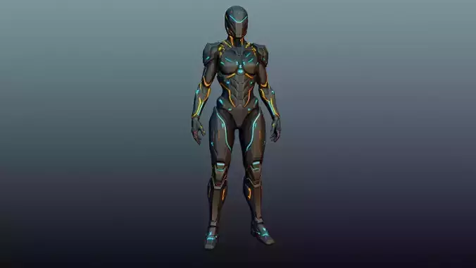 Fantasy female army character KM-11