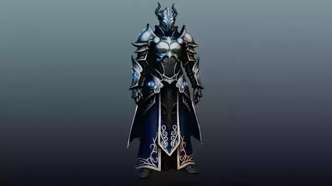Sci-fi male death  knight character KM-12