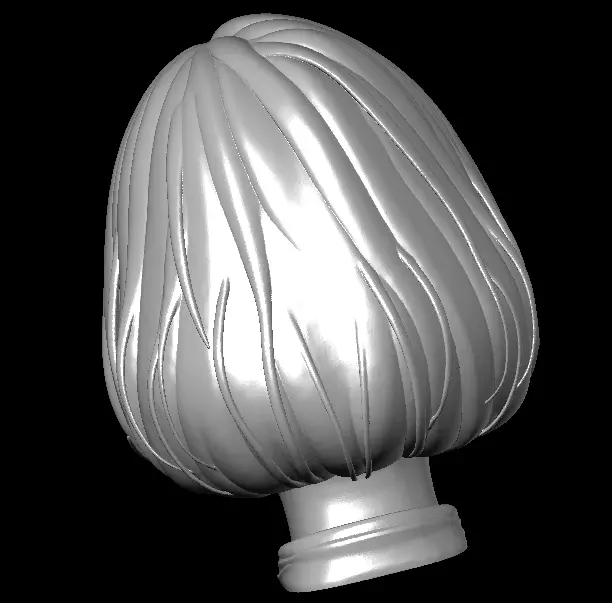 Original woman facial head sculpture details character design 3D print model_3