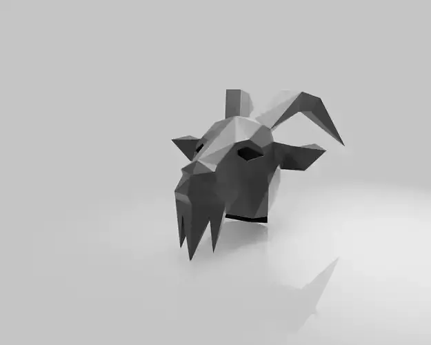 Low poly goat mask