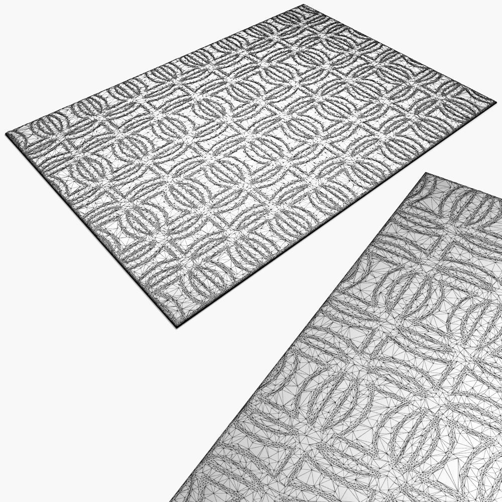 Carpet suzanne-sharp-sellarsbrook-blue-rug 3D model_3