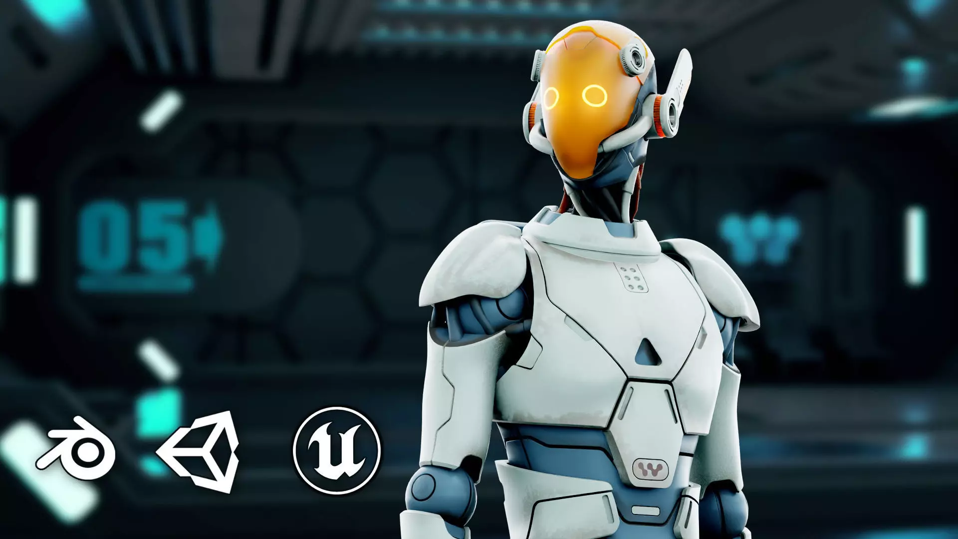 CYBORGTOPIA B-19 Rigged for Unreal Engine - Unity - MIXAMO 3D model