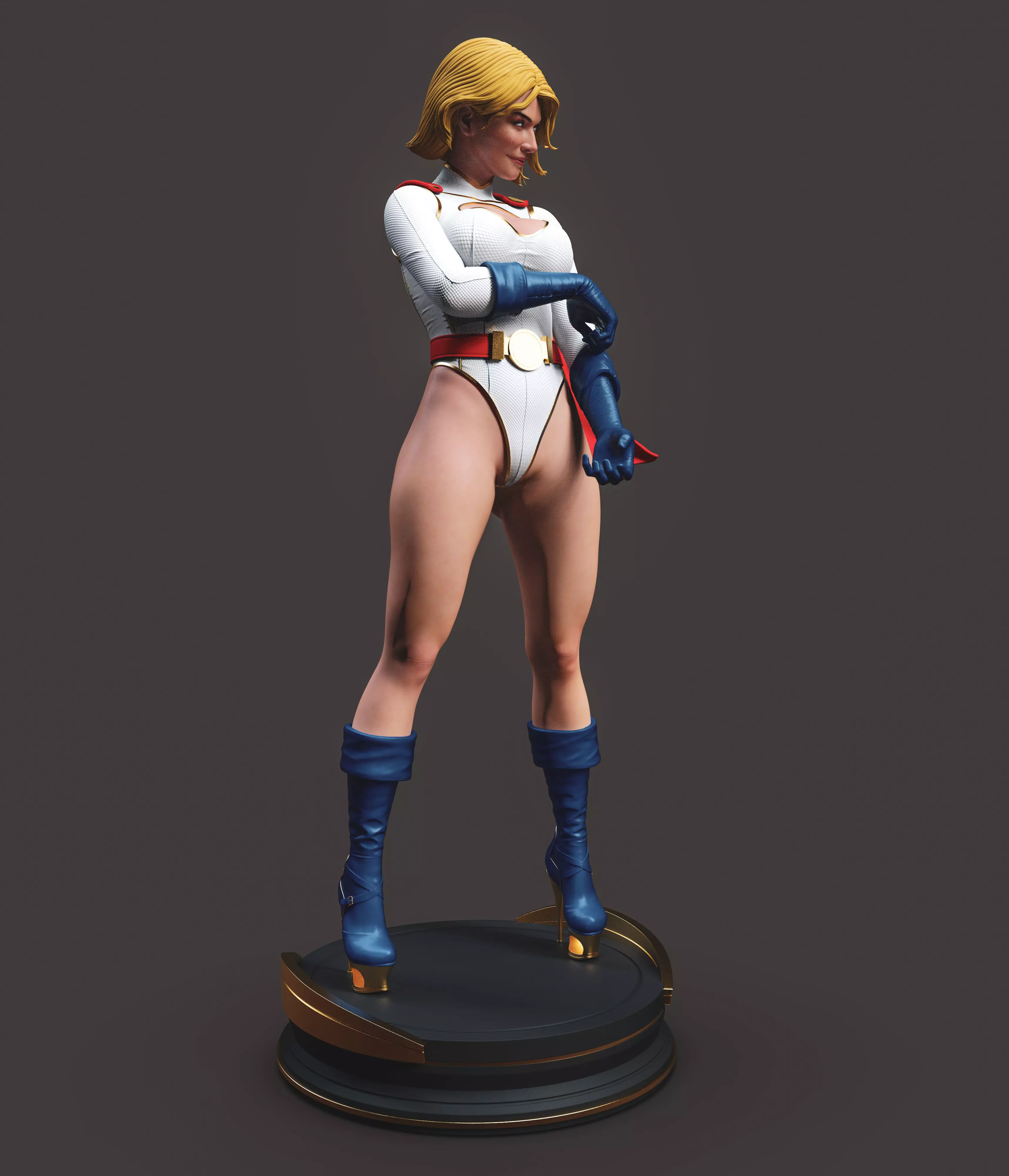 Powergirl 3D print model_1