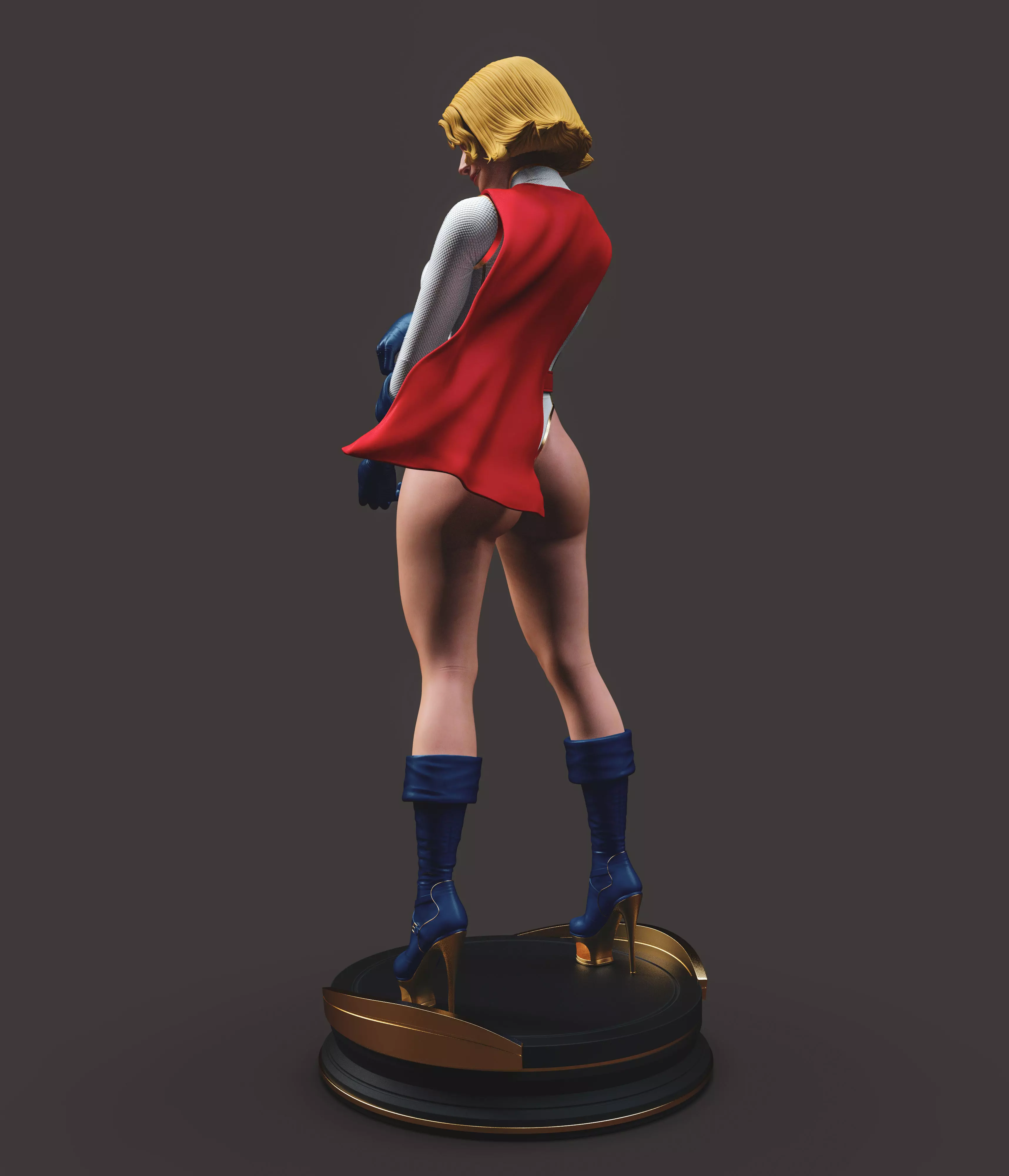 Powergirl 3D print model_2