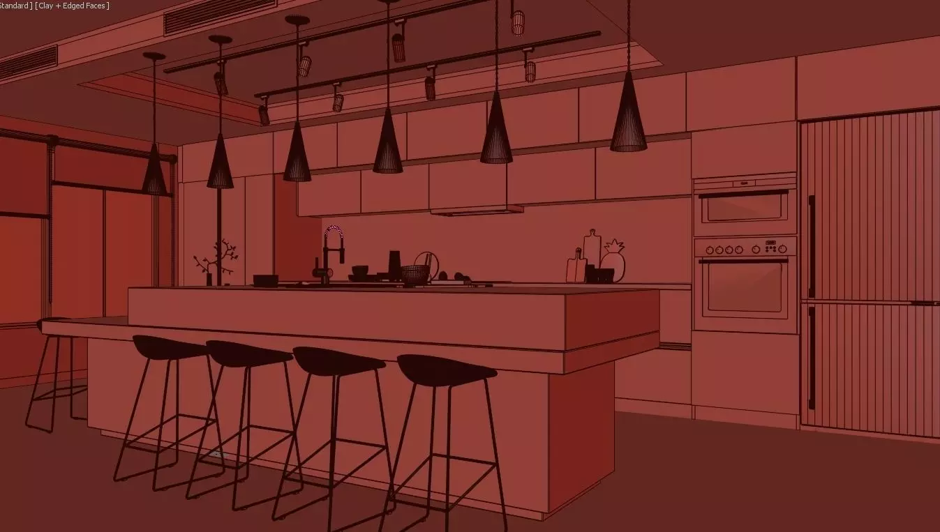 Anthracite Kitchen 3D model 3D model_18