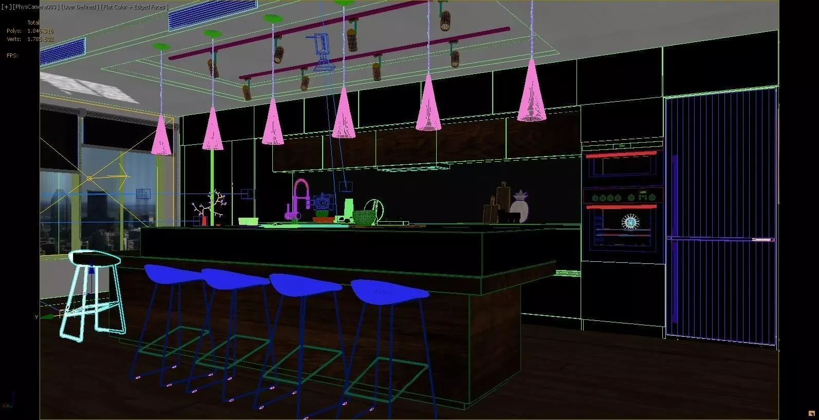 Anthracite Kitchen 3D model 3D model_8