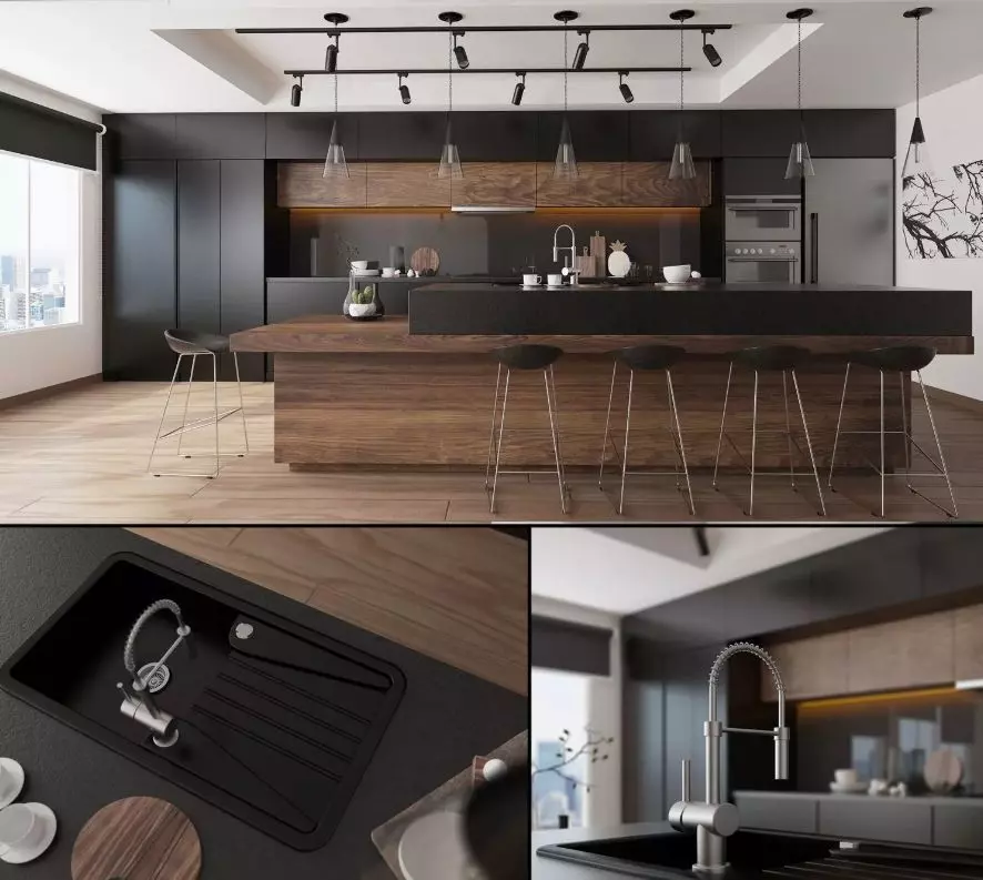 Anthracite Kitchen 3D model 3D model_0