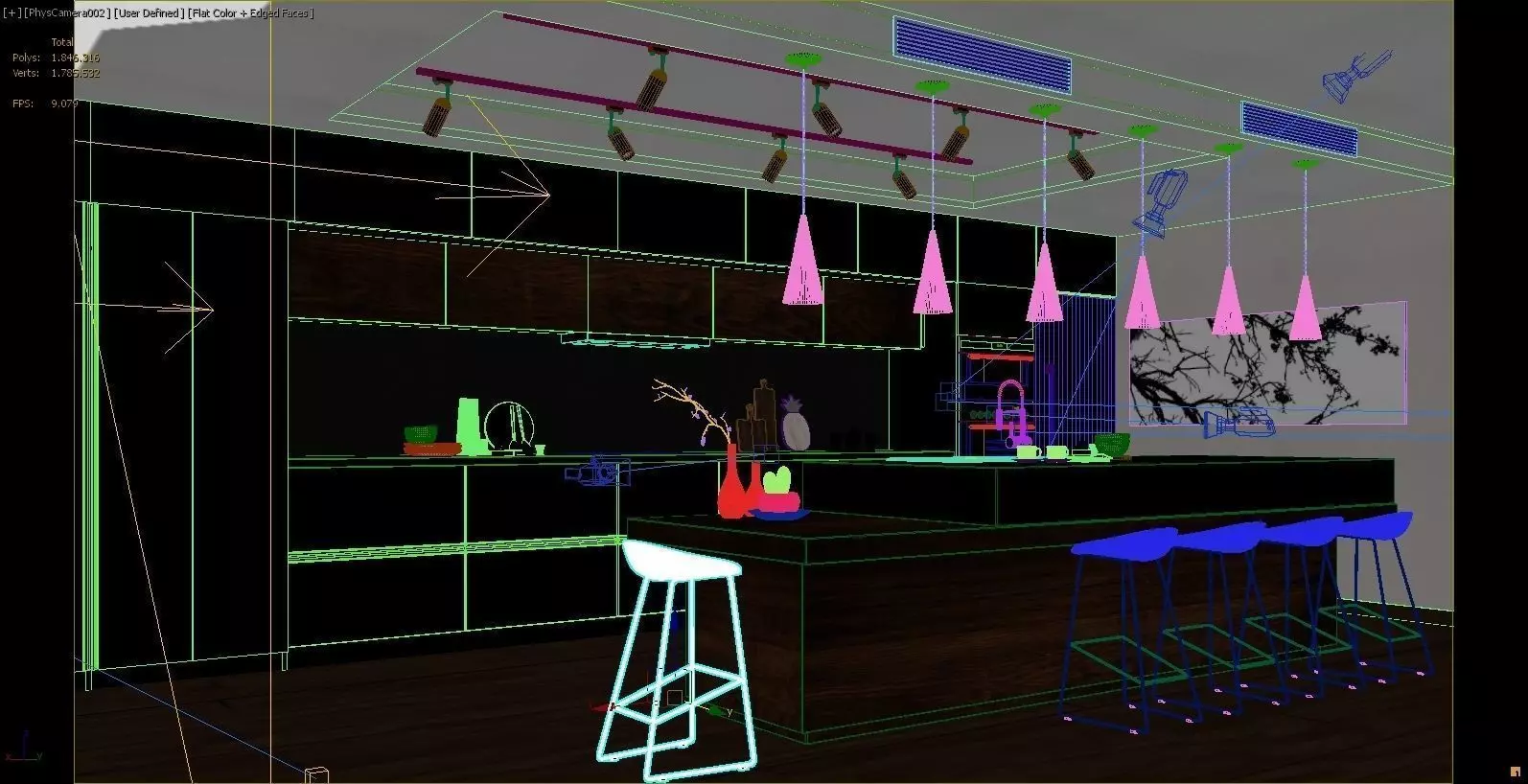 Anthracite Kitchen 3D model 3D model_7