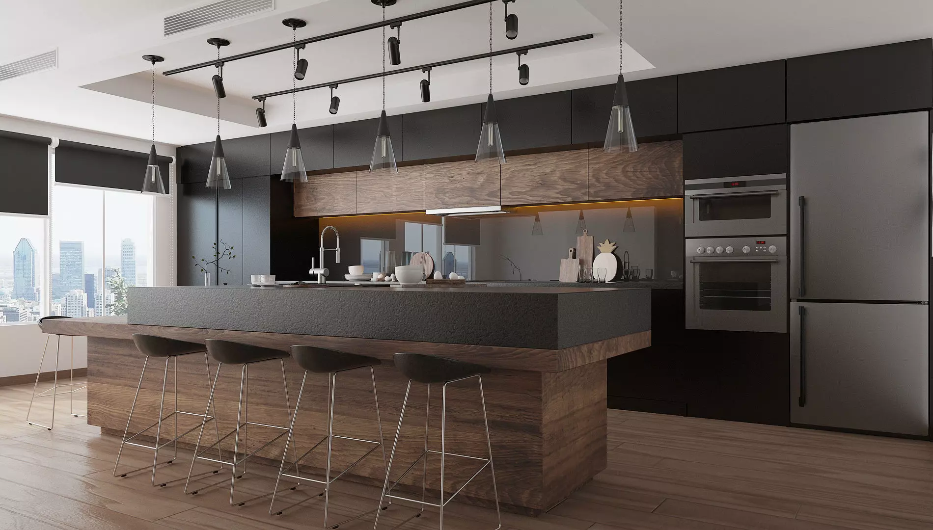 Anthracite Kitchen 3D model 3D model_2