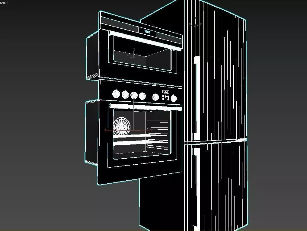 Anthracite Kitchen 3D model 3D model_12