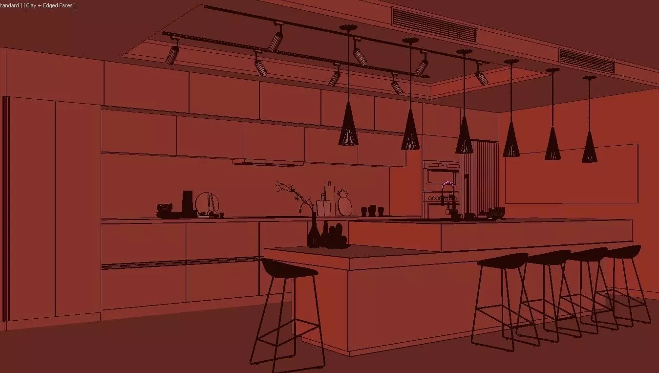 Anthracite Kitchen 3D model 3D model_17