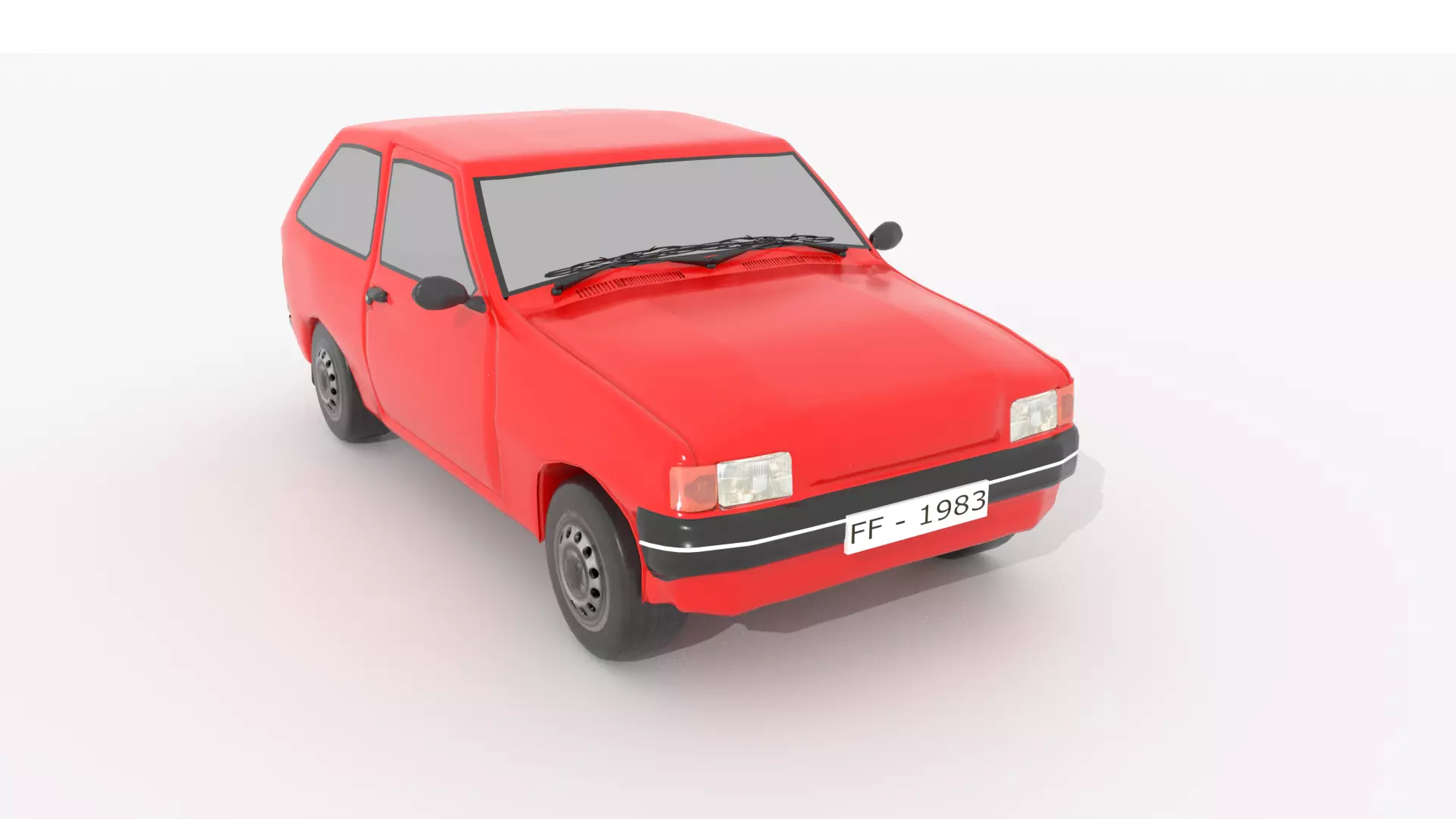 80s Hatchback 3D model