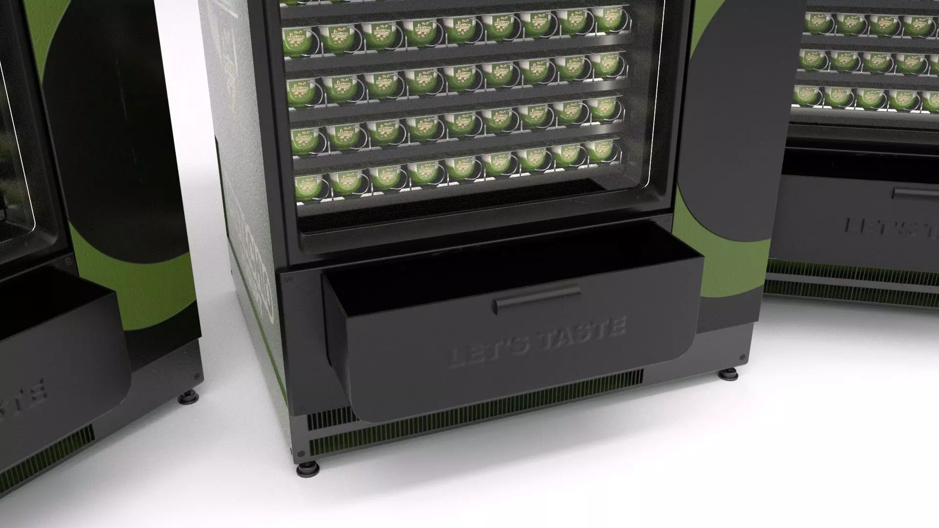 Pistachio yogurt vending machine  Low-poly 3D model_5