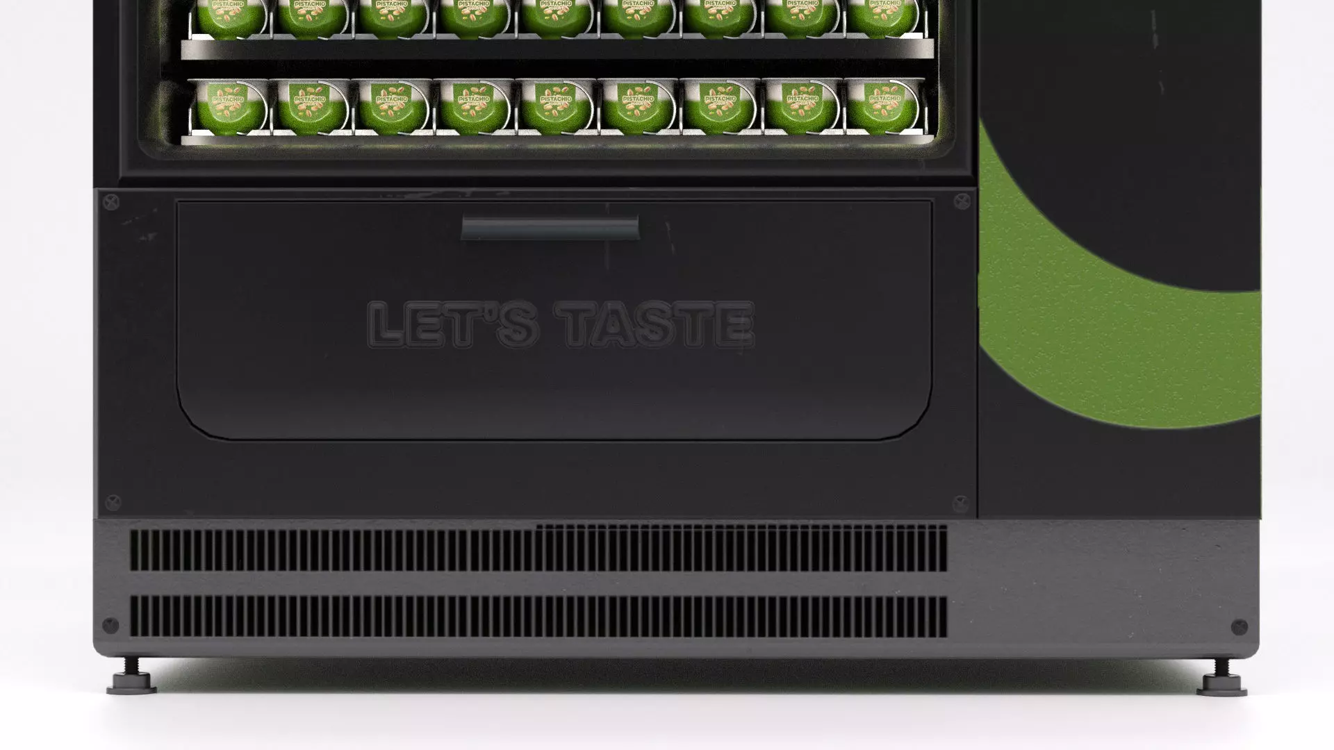 Pistachio yogurt vending machine  Low-poly 3D model_4