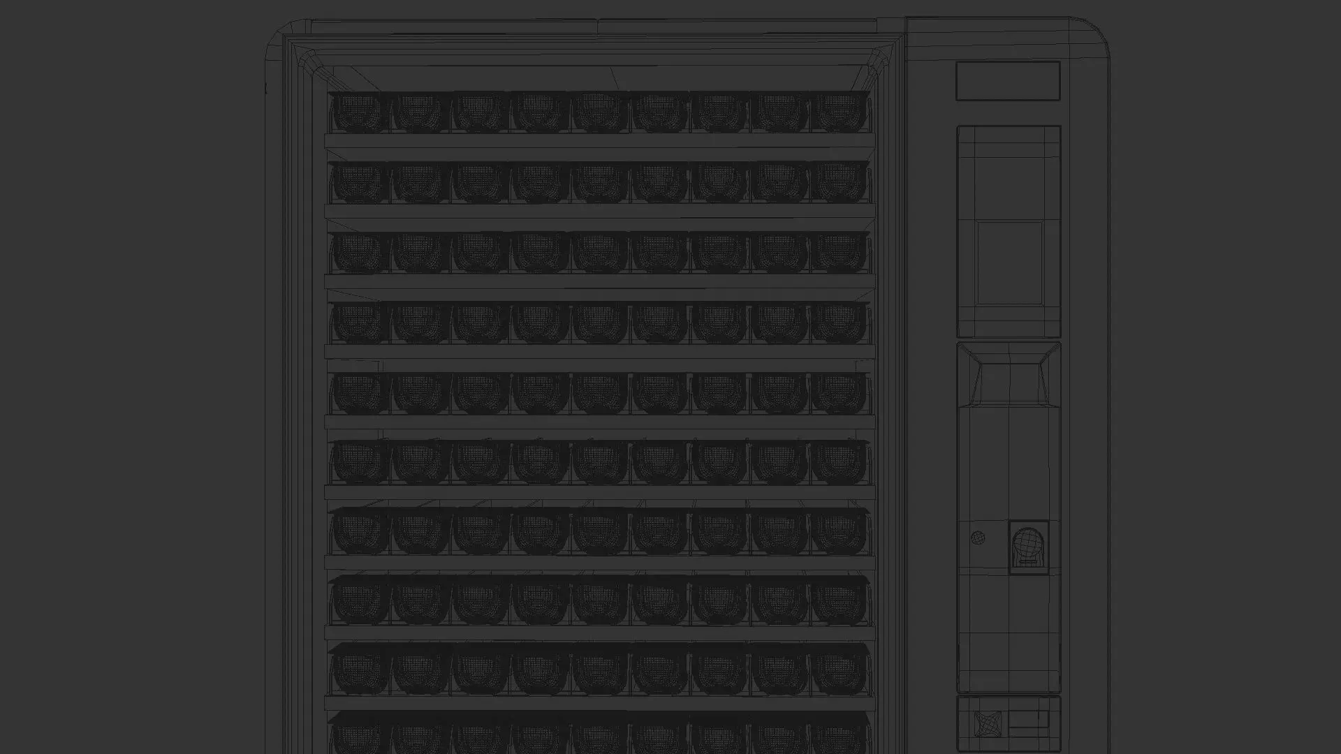 Pistachio yogurt vending machine  Low-poly 3D model_10