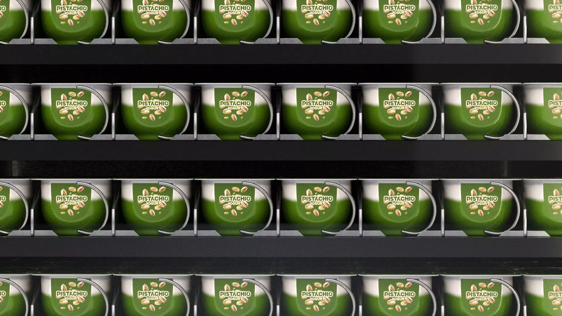 Pistachio yogurt vending machine  Low-poly 3D model_3