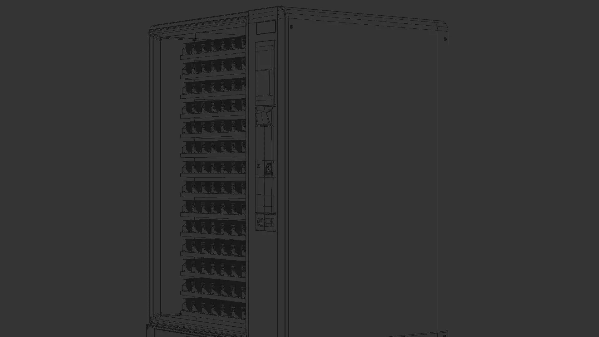 Pistachio yogurt vending machine  Low-poly 3D model_9