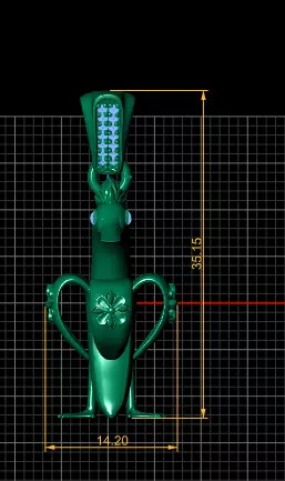 Bird Pendant 3D Printable Model 3D print model_4