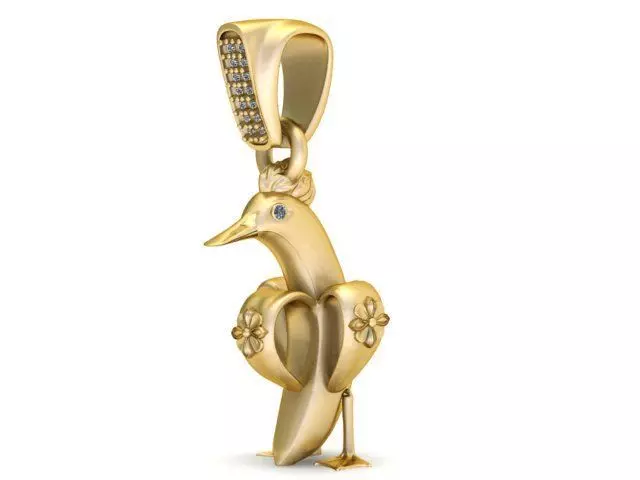 Bird Pendant 3D Printable Model 3D print model_1