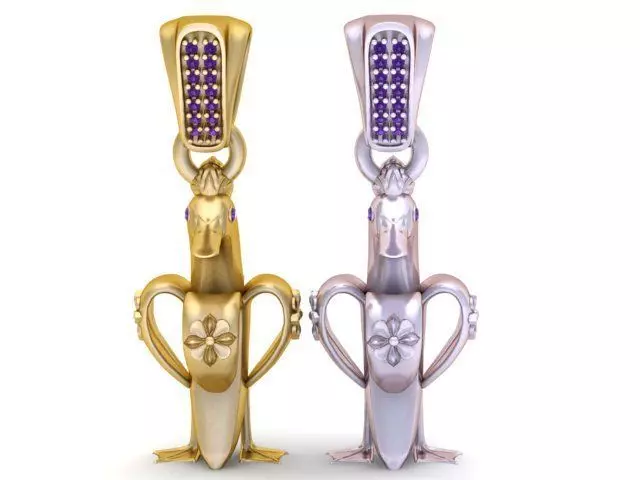 Bird Pendant 3D Printable Model 3D print model_3